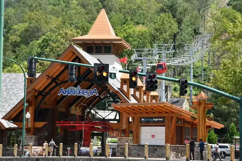 Anakeesta Chondola station on the Parkway in Gatlinburg TN