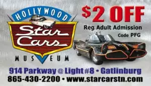 Hollywood Star Cars Museum $2 off coupon