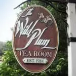 The Wild Plum Tea Room sign in Gatlinburg