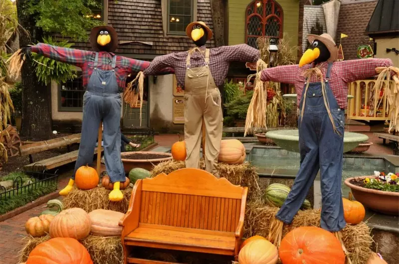 Fall decorations in Gatlinburg