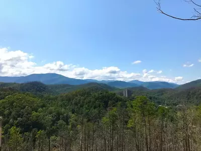 view of mountains from anakeetsa in gatlinburg