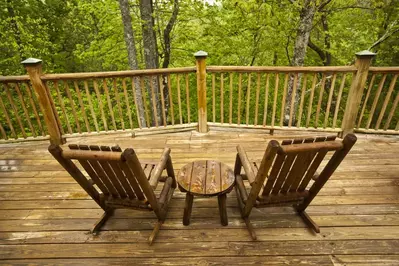 chairs on deck of a cabin