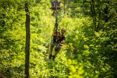 ziplining in gatlinburg at CLIMB Works