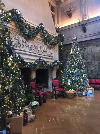 Christmas tree in the dining hall at the Biltmore