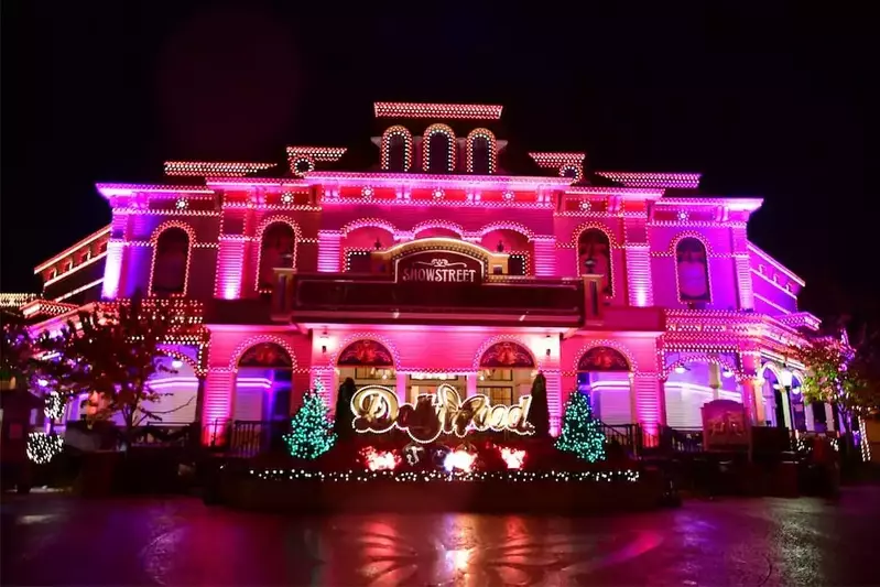 Beautiful lights at Smoky Mountain Christmas at Dollywood