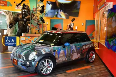 Car covered in crystals at Ripley's Odditorium Gatlinburg TN.