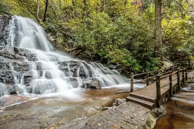 Laurel Falls in the Smoky Mountains near Gatlinburg.