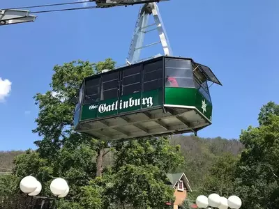 The Ober Gatlinburg Aerial Tramway in downtown Gatlinburg.