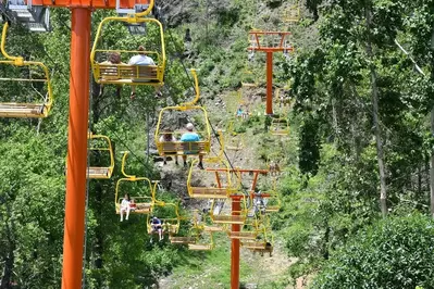 The Gatlinburg Sky Lift in the mountains.