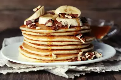 Banana walnut pancakes at a Gatlinburg restaurant