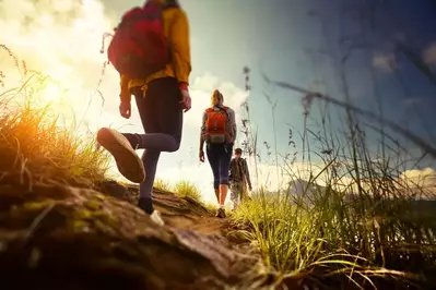 hiking in the mountains