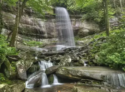 Rainbow Falls in the Smoky Mountains