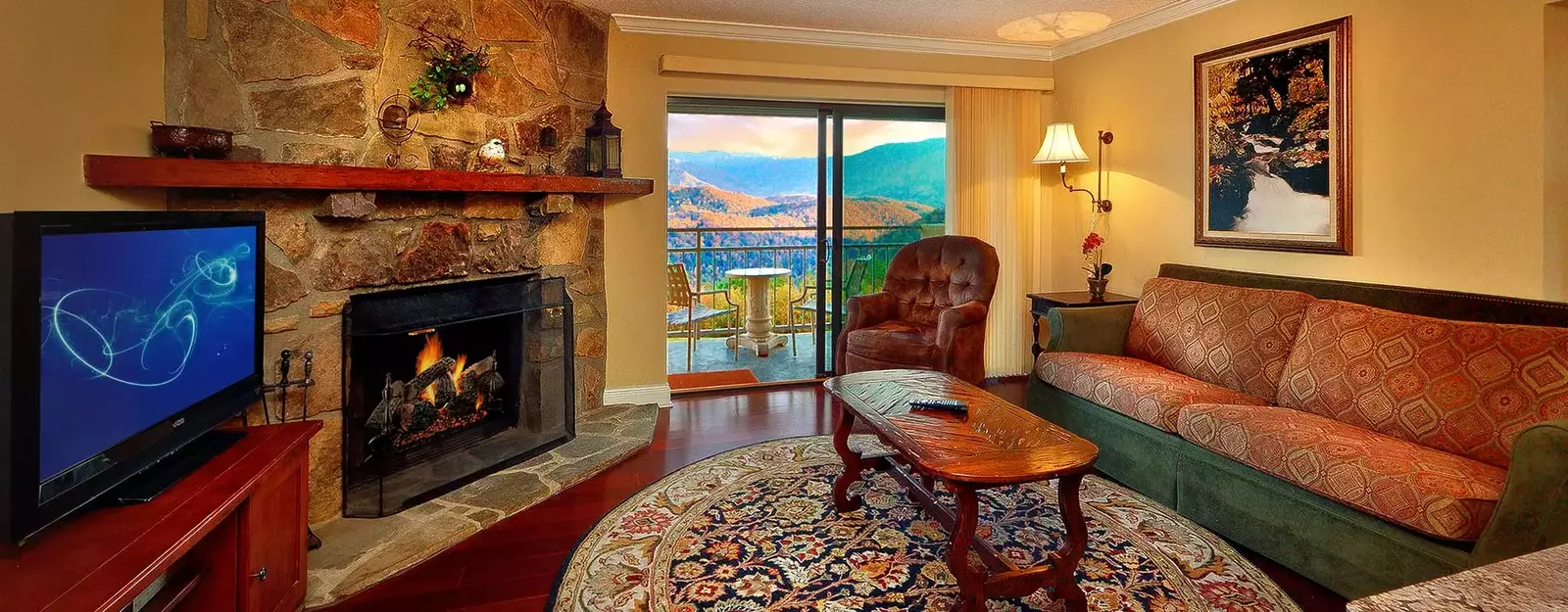 living room of Gatlinburg condo